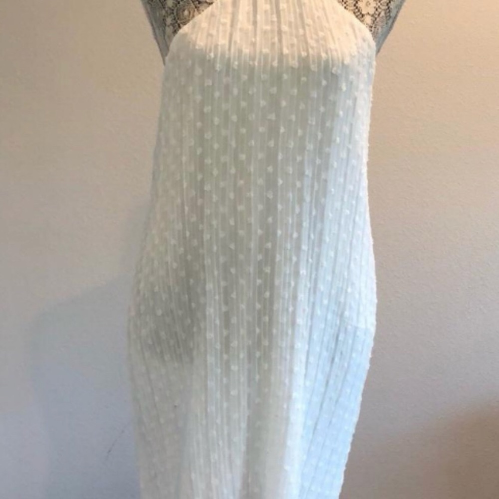J.O.A. White sheer Short casual dress Sz 8 NWT - Picture 3 of 4